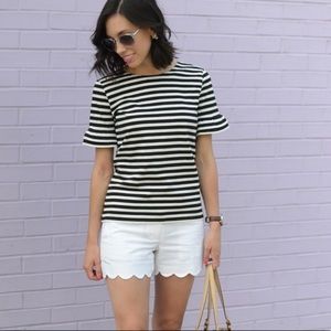 JCREW scalloped shorts